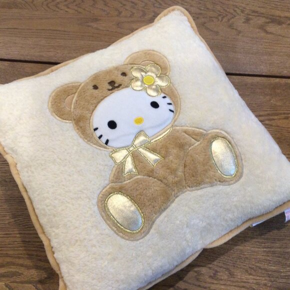 Brown Hello Kitty Pillow - Square Pillow 15inch - Picture 2 of 6